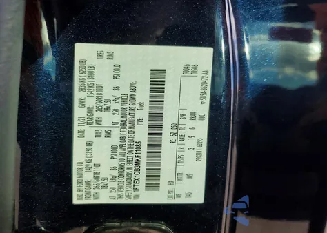 2021 Ford F150 Super Cab z USA, uszkodzony, nr VIN 1FTEX1CB3MKF11085